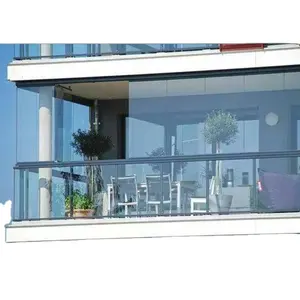 铝制无框折叠窗热破手风琴滑动双折阳台玻璃折叠隐形无框玻璃