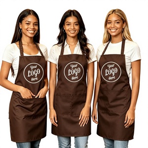 Custom Logo Apron Set 3 Piece Printed Kitchen Aprons Disposable Apron <b>Kit</b> for Cafe Bakery DIY Workshop - Product Image 1