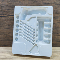 Insert en plastique thermoformé personnalisé pour plateau de rangement d'outils, accessoire d'emballage en plastique avec support de conception gratuit pour le rangement de perceuses