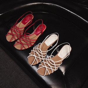 Nuevos Zapatos de <span class=keywords><strong>Mujer</strong></span> 2025 de Diseño Francés, Tejido Calado, Tacón Bajo, Sin Cordones, de Verano, de Piel Vacuna, Punta Abierta, para Fiesta y Boda, con Suela Antideslizante de TPR - Product Image 6