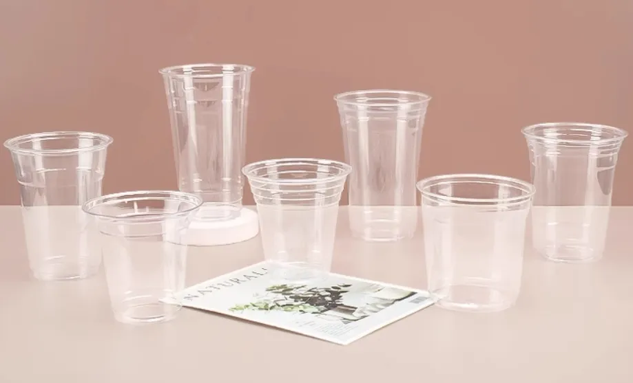 Hot Sale Custom Cold drink Cups Clear PP Disposable Plastic Cup With Lid