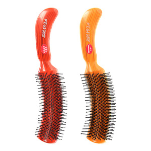 Peine para Peinar el Cabello 825S Color Madera Amarilla 825S Color Caoba Dientes de Acero Inoxidable Uso Profesional en Salón - Product Image 1