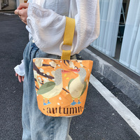 Sac fourre-tout en toile pour femme, motif dessin animé amusant pour enfants, avec fermoir magnétique, grande capacité, sac à main en toile pour trajets quotidiens