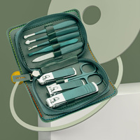 Ensemble de manucure et pédicure de haute qualité en acier inoxydable, 9 pièces, outils pour cuticules, coupe-ongles, kit d'outils pour ongles pour femmes et hommes, promotionnel