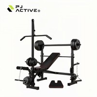 PINJIAN Équipement de fitness multifonctionnel pour salle de sport, bancs réglables modernes avec logo personnalisé, banc de musculation en métal pour haltères