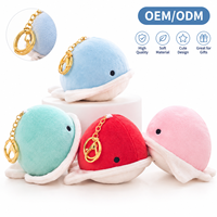 Porte-clés en peluche mini baleine personnalisé, adorable animal marin en peluche, pendentif OEM pour sac à dos, décoration, souvenir, cadeau