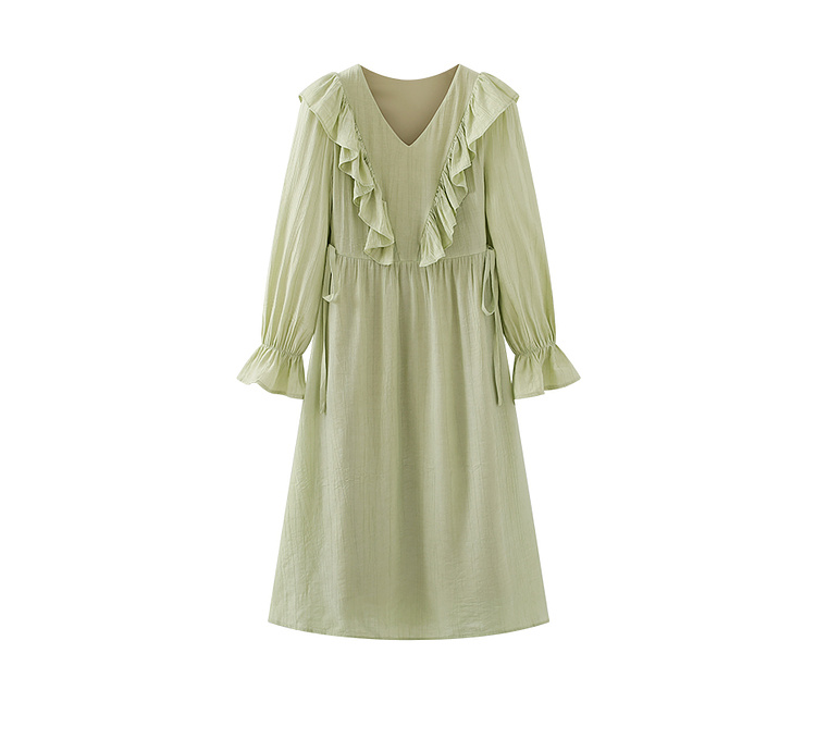 Long Green Lace Dress Fashion - Maxi V-Neck Elegant