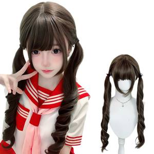 Peluca Completa para Mujer DM843, Cabello Largo y Rizado, Línea de Cabello Natural, Estilo Lolita, Fibra Sintética Kanekalon, Cola de Caballo - Product Image 1