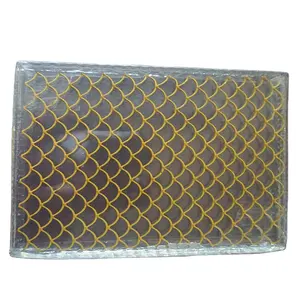 Reinforced glass wire mesh laminated decorative glass safety glass