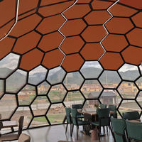 Dôme de jardin en verre de luxe de 12 m² avec salle de bain, pod de camping glamping avec cadre triangulaire ou hexagonal
