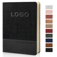 Carnet en cuir rigide A5 à motif vertical avec logo personnalisé, carnet souple créatif pour affaires et école, planificateur pour petits lots de journaux intimes