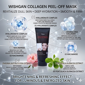 Mascarilla Facial Nocturna Premium Wishgan con Colágeno y Niacinamida, Exfoliante y Desprendible, para Hidratación y Mantenimiento <span class=keywords><strong>de</strong></span> la Elasticidad - Product Image 2
