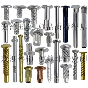 Knurled Rivets Steel 0.8-6.5mm Diameter Self Tapping Nickel Zinc Chrome Black Plated For Toy And Industrial Use - Product Image 1