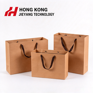 Bolsa de Papel Resistente con Asa Larga de Lujo Moderno para Empaque Diario, Bolsas de Papel para Joyería con Logotipo - Product Image 1