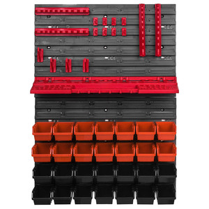작업장 벽 선반 차고 선반 576X780 벽 선반 스태킹 28 박스 페그 보드 플라스틱 도구 벽 마운트 보관함 도구 상자 - Product Image 4