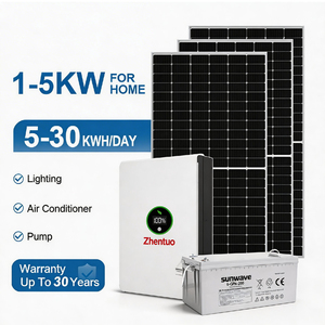ระบบพลังงานแสงอาทิตย์แบบออฟกริด 5kW 10kW พร้อมตัวควบคุม MPPT แบตเตอรี่ Lifepo4 และคลื่นไซน์บริสุทธิ์สำหรับใช้ในบ้าน ระบบครบชุด - Product Image 3