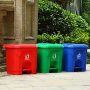 <span class=keywords><strong>Poubelle</strong></span> 13 gallons Bureau PlasticWaste Bin <span class=keywords><strong>50L</strong></span> Pedal Trash Can - Product Image 2