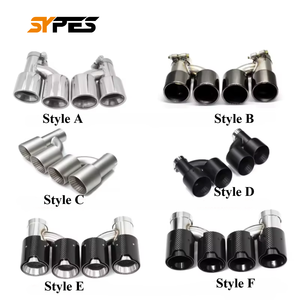 Bmw serisi için SYPES araba egzoz İpuçları F10 F11 F18 535i 640i up M5 H 304 paslanmaz çelik karbon Fiber <span class=keywords><strong>M</strong></span> performans Quad susturucu İpucu - Product Image 1