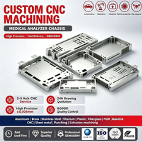 Plaque de base renforcée en alliage d'aluminium 6063 7075 usinée CNC pour châssis d'analyseur médical, pièces d'instruments de diagnostic hospitalier (OEM)