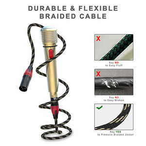 <span class=keywords><strong>Cavo</strong></span> Audio Professionale XLR Femmina a XLR Maschio a 3 Pin, PVC Coassiale a Coppia Intrecciata <span class=keywords><strong>per</strong></span> Altoparlanti <span class=keywords><strong>Home</strong></span> Theater e Microfoni - Product Image 4