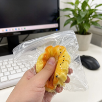 Jouet à presser en silicone souple et réaliste en forme de tranche d'ananas, texture apaisante, accessoire décoratif pratique pour la relaxation