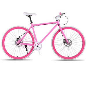 Sillín de <span class=keywords><strong>bicicleta</strong></span> de piñón fijo para hombre y mujer, chanclas de 700cc, Color rosa/rosa - Product Image 1