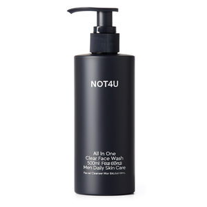 NOT4U All In One Clear Face Wash 500ml Nettoyant visage pour hommes Soins quotidiens de la peau - Product Image 2