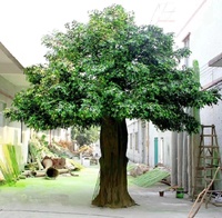 Arbre artificiel de grande taille en ciment, personnalisé par les fabricants, grand arbre de simulation, érable, banian, ginkgo, restaurant, hôtel