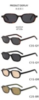 Lunettes de soleil QSKY de haute qualité, vintage, petites, rectangulaires, polarisées, avec verres CR39, monture complète, fabriquées à la main, carrées étroites, avec rivets en acétate