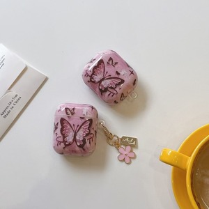 Aplicable a <span class=keywords><strong>Airpods1</strong></span>/2 3 Pro Pro2 4 Auriculares Bluetooth Estuche protector mariposa Rosa IMD con colgante Nuevo estuche para AirPods - Product Image 1