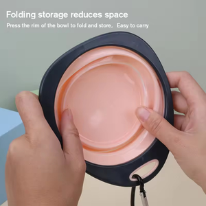 Katlanabilir Evcil Hayvan TPR Köpek Mama Su Kabı Açık Hava Kamp Seyahat Taşınabilir Katlanır Evcil Hayvan Kase Tabakları Karabina İle Evcil Hayvan Ürünleri - Product Image 3