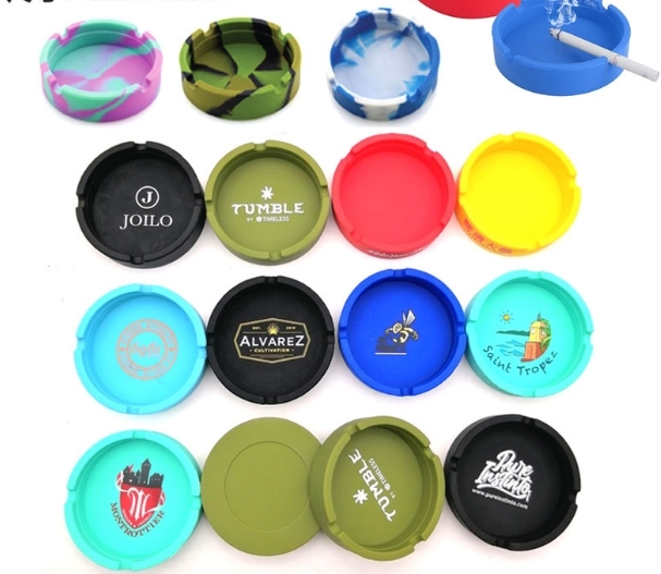 Customized Logo Stock Round Silicone Smokeless