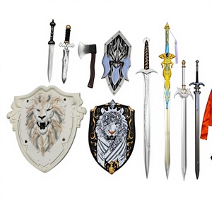 Espada y Escudo de Estilo Funky, Juego de Espadas de Juguete para Cosplay de Halloween, Accesorio Ligero de 31.5 Pulgadas, Unisex - Product Image 6