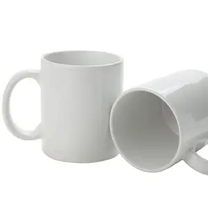 High Quality 11oz Coffee Cup White Wholesale Product Ceramic Coffee Porcelain Mug Sublimation Blank for Heat Press