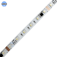 Bande lumineuse LED numérique à double signal RGBW RGBWW, pixels numériques, WS2814 SM16704, adressable, RGBIC, SMD5050, programmable, DMX, bande lumineuse LED intelligente
