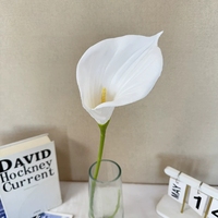 LE-34 Vente en gros de fleurs artificielles en PU Calla Lily de grande taille 74 cm 29 pouces, écologiques, au toucher réel, pour mariage, Noël
