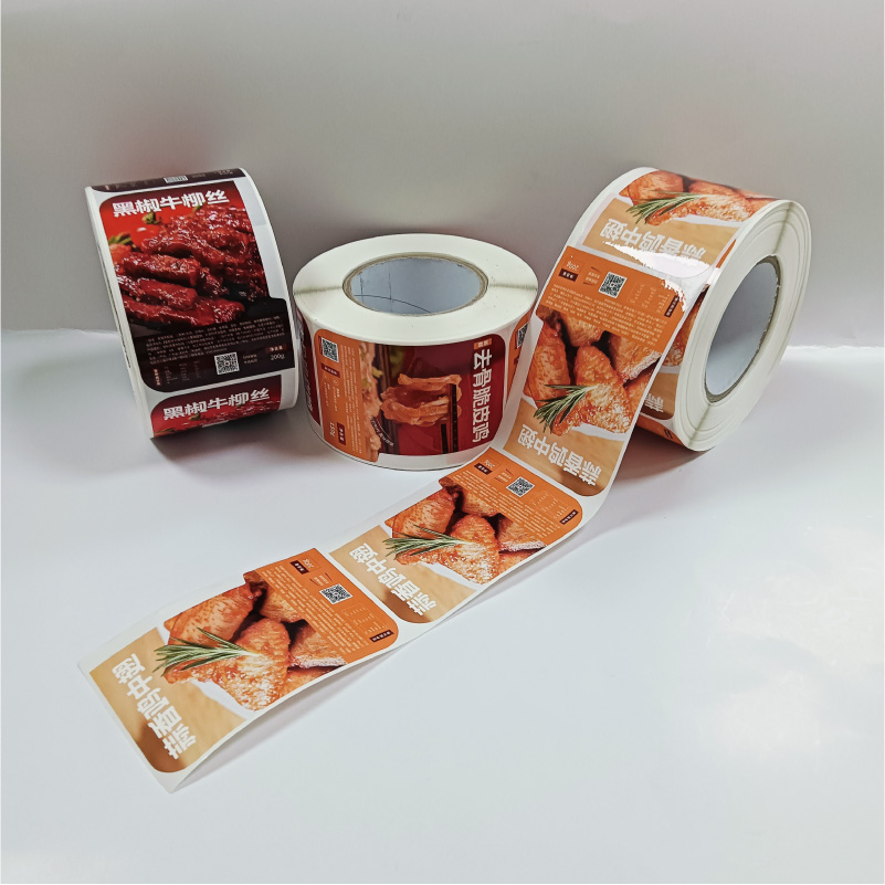 Custom Self Adhesive Package Labels Roll Printed Stickers Waterproof Juice Bottle Food Safety Label for Food Packaging