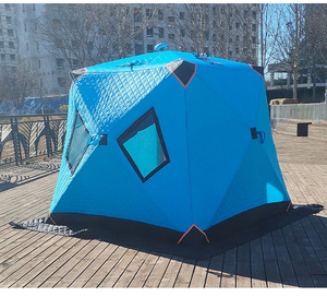 Carpa de Pesca en Hielo Aislada de Lujo, Tipo Cubo, para 1-2 Personas, Portátil, para Acampar en la Nieve, ATBD-1, Material Ecológico - Product Image 3