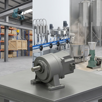 Moteur à engrenages AC triphasé 380V, type horizontal, avec réducteur de vitesse à contrôle vectoriel FOC, fréquence constante 60Hz, pour applications verticales et horizontales
