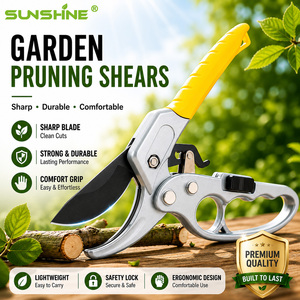 SUNSHINE Outils de jardin Sécateur Coupe-arbres Sk5 Lame Scie à tronçonner Branche Cutter Pole 8 ''Mécanisme à cliquet Sécateur - Product Image 1