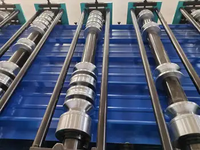 Machine de formage à froid à double profil pour toitures, populaire aux États-Unis, pour panneaux PBR et panneaux Ag, à grande vitesse
