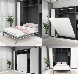 Cama Plegable de Pared Tipo Murphy de Diferentes Tamaños, Fabricada por el Fabricante, con Marco de Metal, Tamaño Queen <span class=keywords><strong>y</strong></span> King, Ahorra Espacio, Cama Oculta - Product Image 3