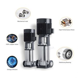 Pompe centrifuge électrique haute pression multi-étages en acier inoxydable pour eau propre, moteur 2 CV, compatible OEM - Product Image 3