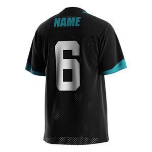 Maillots de football américain personnalisés à séchage rapide avec logo de club, col en V, en maille, rembourrés, à compression, à manches courtes - Product Image 2