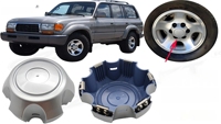 Cache-moyeux et enjoliveurs de roue personnalisés en ABS argenté style professionnel pour Land Cruiser LC80/LC150/LC200/LC300 Prado
