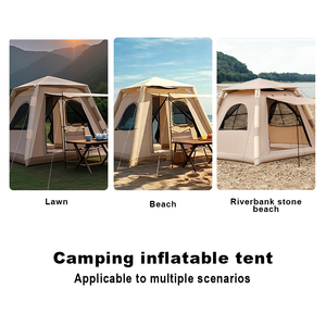 Yurt de luxe mongol imperméable pour la famille, tente de glamping gonflable entièrement automatique <span class=keywords><strong>en</strong></span> tissu Oxford pour le camping <span class=keywords><strong>en</strong></span> plein air - Product Image 6