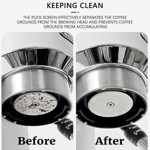 Precio al por mayor Espresso Puck Screen 51/53.5/58. Placa <span class=keywords><strong>de</strong></span> filtro <span class=keywords><strong>de</strong></span> café <span class=keywords><strong>de</strong></span> 5mm en pantalla <span class=keywords><strong>de</strong></span> malla <span class=keywords><strong>de</strong></span> filtro <span class=keywords><strong>de</strong></span> retrolavado <span class=keywords><strong>de</strong></span> repuesto <span class=keywords><strong>de</strong></span> Metal - Product Image 6