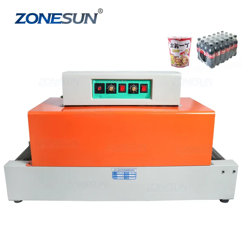 ZONESUNN ZS-BS260 عالية الجودة ماكينة تشكيل الزجاج بالنفخ التلقائي يتقلص آلة التعبئة التلقائية ماكينة تغليف بالانكماش العرض
