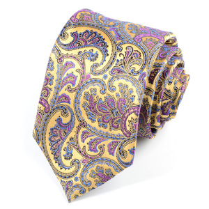 เนคไทผ้าไหมลาย Paisley ทำมือสำหรับผู้ชายเนคไทผ้า100% แฟชั่นสำหรับผู้ชายขายส่ง - Product Image 3