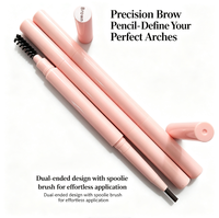 Crayon à sourcils double haute qualité avec brosse, longue tenue, en bois, pour maquillage beauté, pigmentation naturelle pour cosmétiques